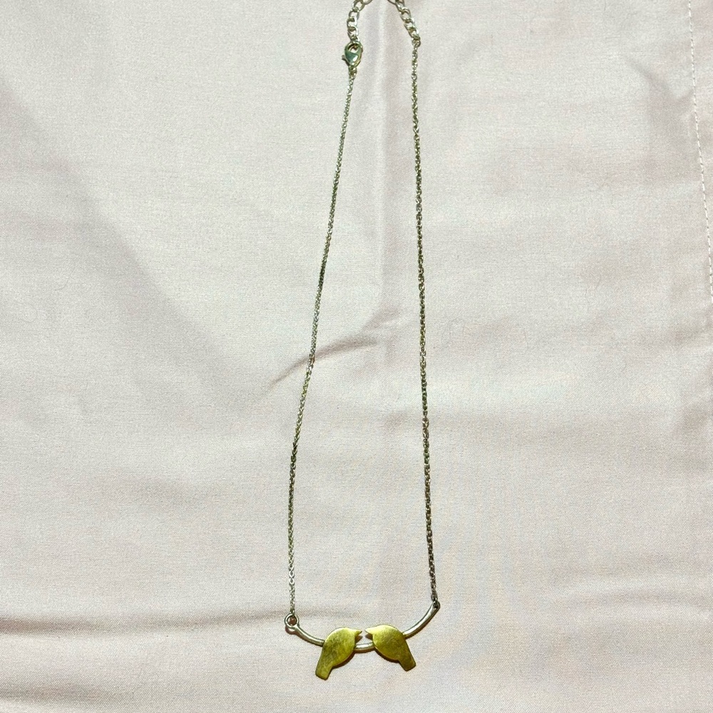 dainty golden necklace 2 birds in tree charm 🐦‍⬛⭐️💍